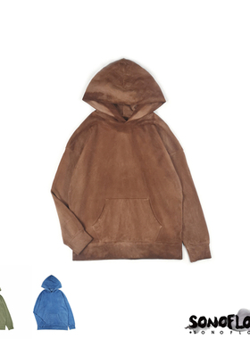 SONOFLOONG宽松埃及棉GIZA蓝染泥染连帽卫衣JUMBO HOODIE非VISVIM