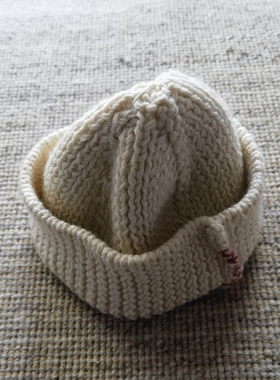 SONOFLOONG复古冷帽粗针毛线帽手工瓜皮帽全羊毛阿美咔叽潮流 RRL