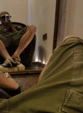 SONOFLOONG复古M65短裤男美式M51中裤水洗做旧多袋工装裤VISVIM潮