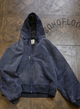 SONOFLOONG复古破坏旧VINTAGE J130水洗复古连帽夹克补丁美式潮