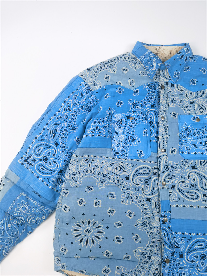 SONOFLOONG RETRO CASHEW FLOWER DOWN JACKET GOOSE DOWN JACKET JACKET JACKET MENS AND WOMENS SHIRTS TRENDY BRAND VISVIM
