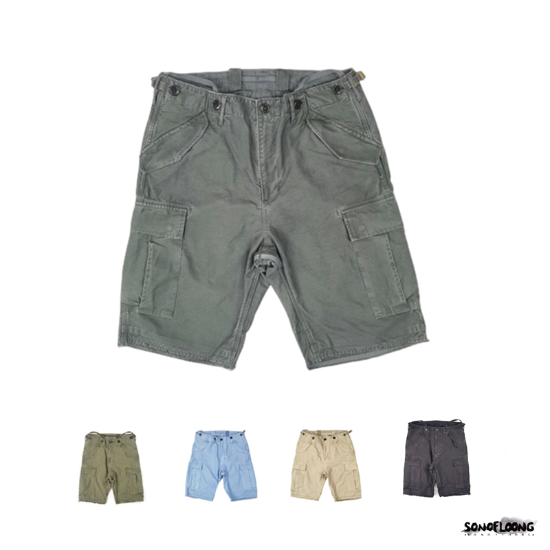 SONOFLOONG Retro washing Do the old Overalls M65 M51 Shorts khaki EIGER Non- VISVIM rrlin the Men's clothing, Casual pants  category - from Buy2taobao.com to provide professional Taobao agent buy service