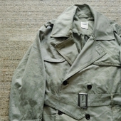 SONOFLOONG复古战壕风衣男trench余文乐水洗双排扣大衣RRL VISVIM