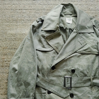 SONOFLOONG复古水洗风衣咔叽潮流