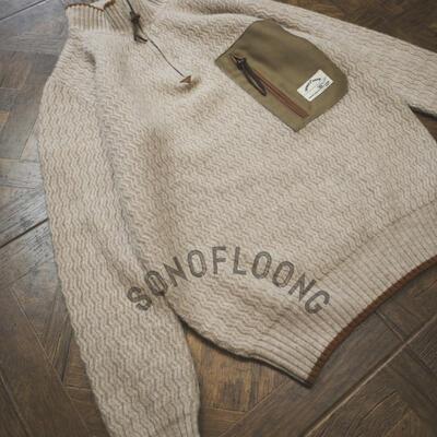SONOFLOONG羊毛复古抓绒衣