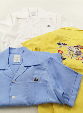 SONOFLOONG日系复古古巴领短袖衬衫老虎绣花金钱豹IRVING SHIRT潮