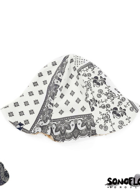 SONOFLOONG日系腰果花渔夫帽潮流拼接休闲复古阿美咔叽RRL VISVIM