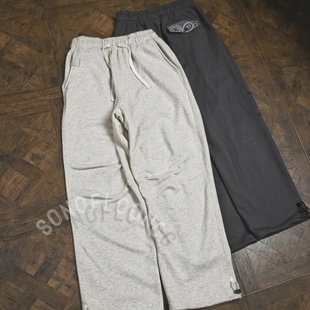 弯刀裤 全棉水洗立体剪裁休闲宽松长裤 毛圈卫裤 SONOFLOONG复古美式