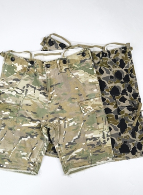 SONOFLOONG复古迷彩多袋短裤M65工装裤M51做旧军事风伞兵裤eiger