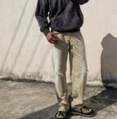 B136水洗破坏伐木裤 VINTAGE工装 裤 SONOFLOONG卡哈特B01 宽松长裤