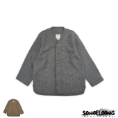 SONOFLOONG羊毛呢无领衬衫 夹克日系复古咔叽DUGOUT SHIRT非VISVIM