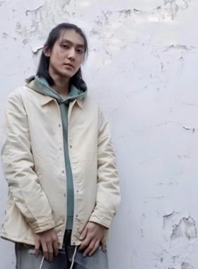 SONOFLOONG新雪丽棉教练夹克复古水洗外套保暖宽松棉衣日系VISVIM