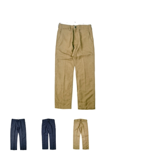 SONOFLOONG复古休闲直筒长裤 潮CHINO巴黎扣潮流 羊毛麻混纺休闲裤