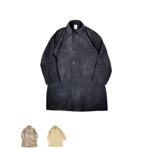 SONOFLOONG翻领长袖复古泼墨大衣