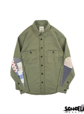 SONOFLOONG水滴长袖衬衫手工日系拼接USM ALBACORE SHIRT非VISVIM