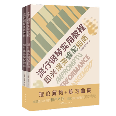 流行钢琴实用教程：即兴演奏编配指南（全2册） 于晓坤 危文鼎著 音乐教材 花城出版社正版书籍