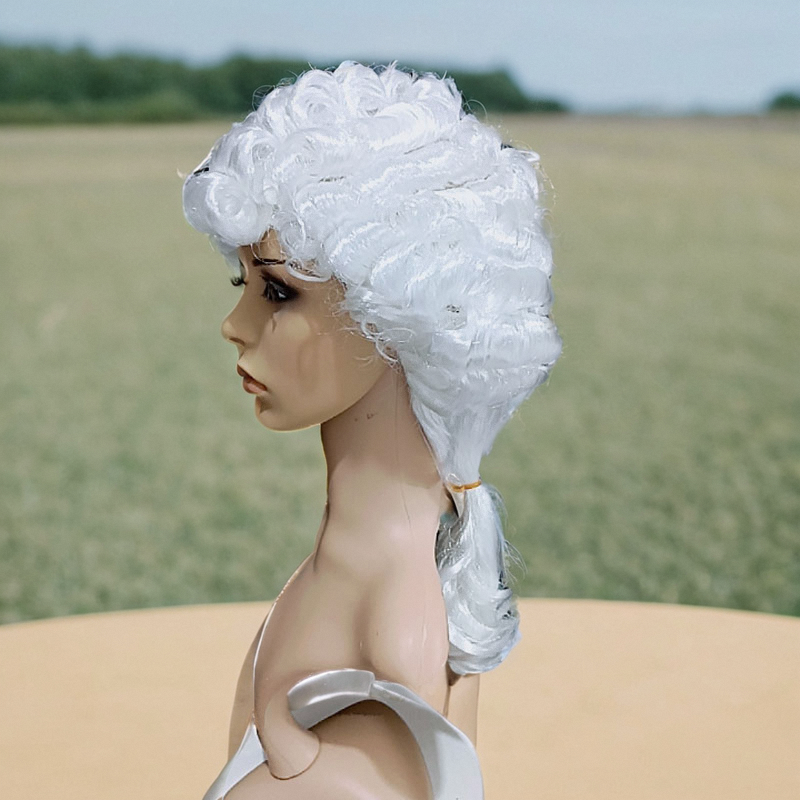 法官律师假发新款欧美中世纪白长卷男女COS头套影视舞台演出发具,美发护发/假发,演出假发,淘宝优惠券,粉丝福利购,淘宝优惠卷