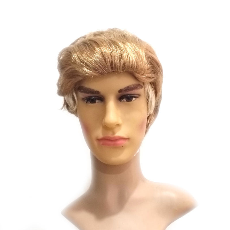 欧美2025老年爆款男士蓬松绵羊卷金色假发后翻大背头男士表演假发,美发护发/假发,演出假发,淘宝优惠券,粉丝福利购,淘宝优惠卷