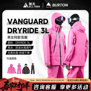 傲天极限2526款BURTON伯顿男女款滑雪服背带裤VANGUARD3L防风防水