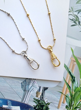 钛钢18k泰国佛牌链子弹簧扣