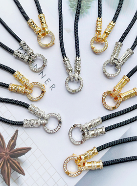 泰国微镶锆石吊坠毛衣链佛牌