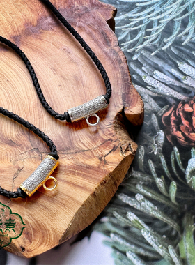 『泰元素』可调节长短泰国佛牌链子双色金横钻扣吊坠挂绳项链布绳