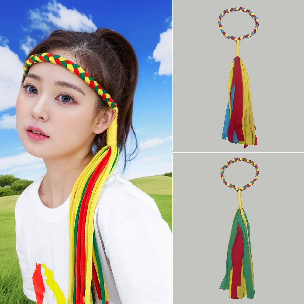 布条藏式压发辫子西藏女士民族发箍洋气时尚辫子国风儿童成人头饰