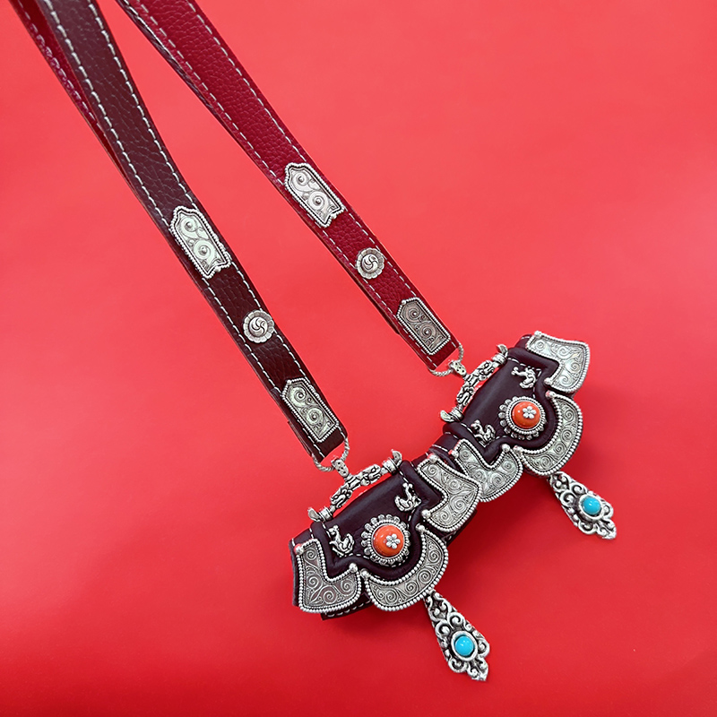 2024新款藏式配饰藏族合金藏银藏袍服装配饰链条民族风钱包腰挂