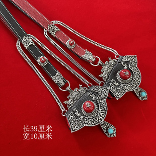 新款藏式配饰藏族合金藏银藏袍配饰链条民族风钱包链条腰挂包