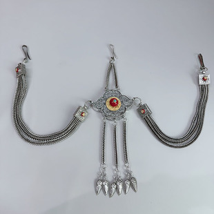 【儿童】藏式配饰腰带饰品腰部合金仿古银金属藏袍藏族服装腰链