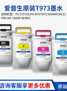 爱普生原装869墨袋 WF-C869Ra墨水袋 T9731-4 PX-7070 WF-C869R