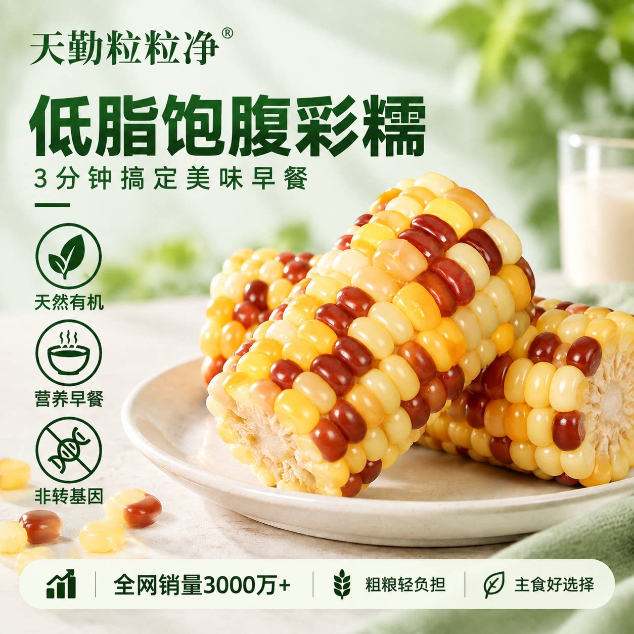 天勤粒粒净有机彩糯玉米图片