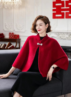 外搭敬酒服配旗袍斗篷披肩婚礼