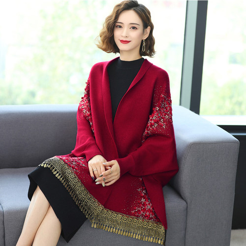 婚服披肩带袖子高端秋冬