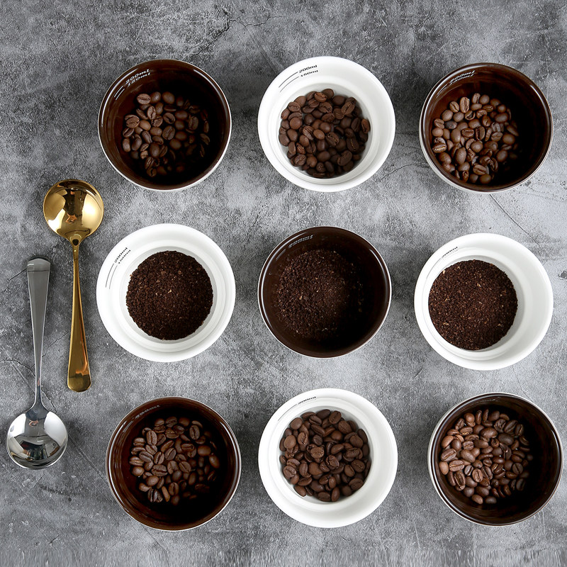 304不锈钢勺加厚200ml咖啡杯测碗勺盖子cupping cup杯碗u型评测杯