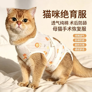 猫咪绝育服母猫手术服衣服透气纯棉服断奶服公猫防舔术后宠物猫猫