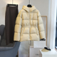 连帽加厚保暖鹅绒服外套 新款 高端90鹅绒收腰羽绒服女短款 2025冬季