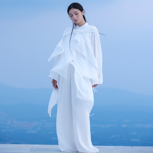 舞瑞祥成人现代舞中国舞服装 太极功夫禅愈禅修宽松飘逸上衣长裤