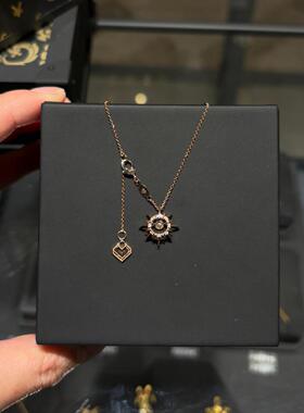 朋克风做旧星芒项链女款高级感