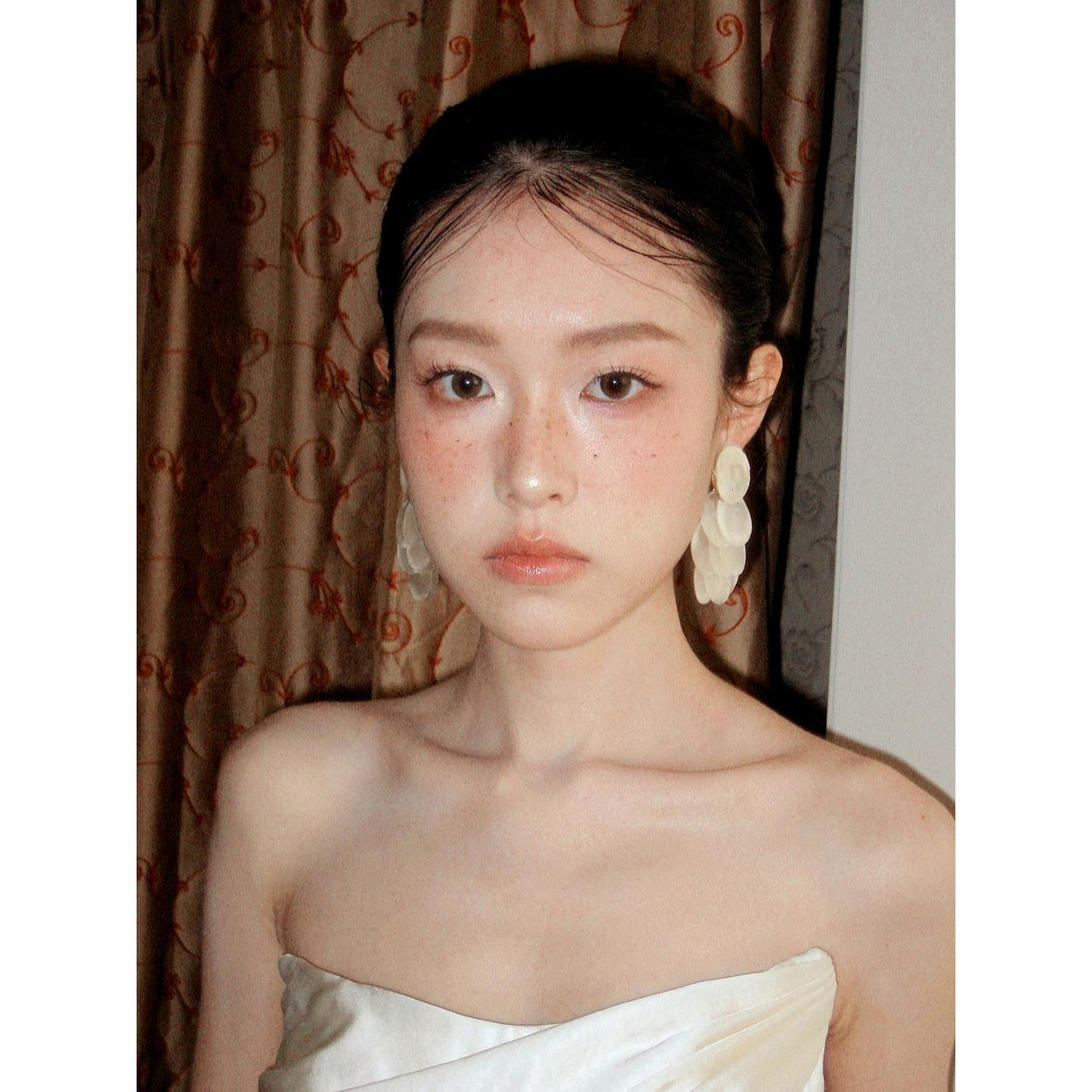 S925纯银圆片贝壳耳环女2025新款轻奢小众高级感气质百搭耳钉耳饰