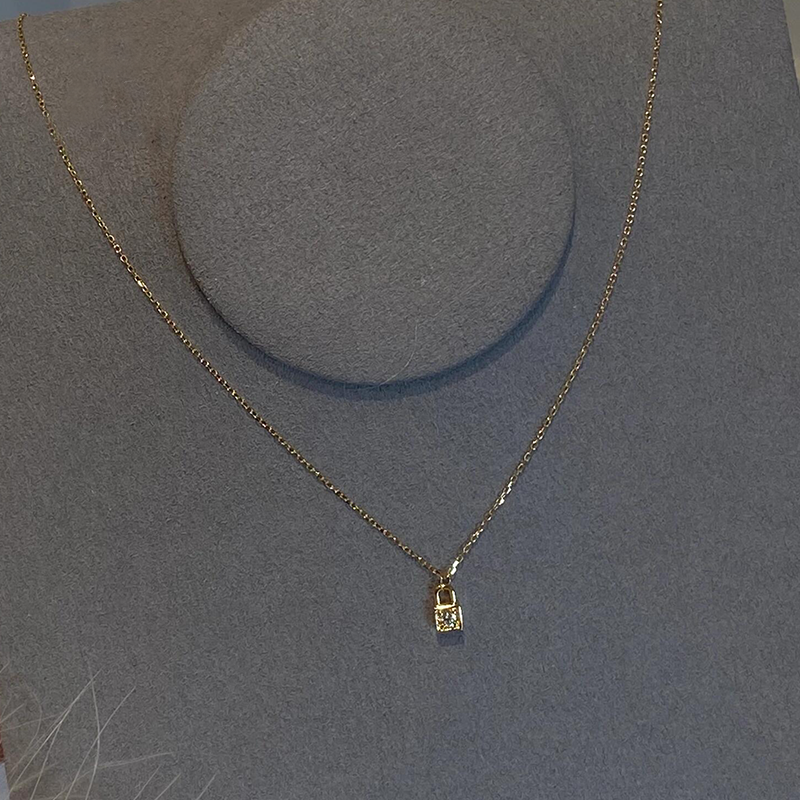 小锁头项链女款2025新款颈链