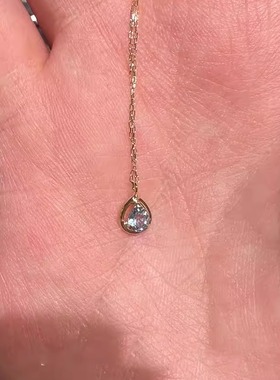 mini海蓝水滴吊坠项链