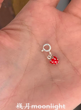 可爱草莓可爱项链锁骨颈链