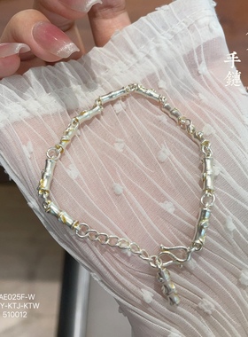 足银999.9  描金竹节手链国潮风简约精致送女友520礼物