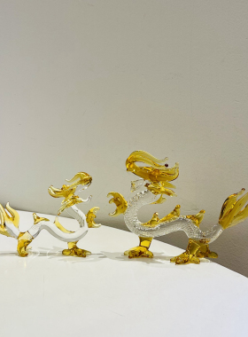 人造水晶中式龙年摆件