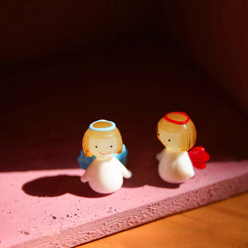 装饰摆件手工琉璃桌面小天使摆件