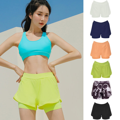 女士泳裤运动休闲沙滩裤防走光