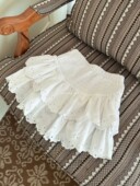 松紧腰温柔花边蕾丝半身裙女2025年新款 L少女 搭配好物 蛋糕裙子