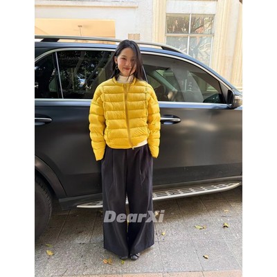 L少女 DEAR.XI 90%白鸭绒外套 保暖廓形气质百搭抽绳羽绒服96707#