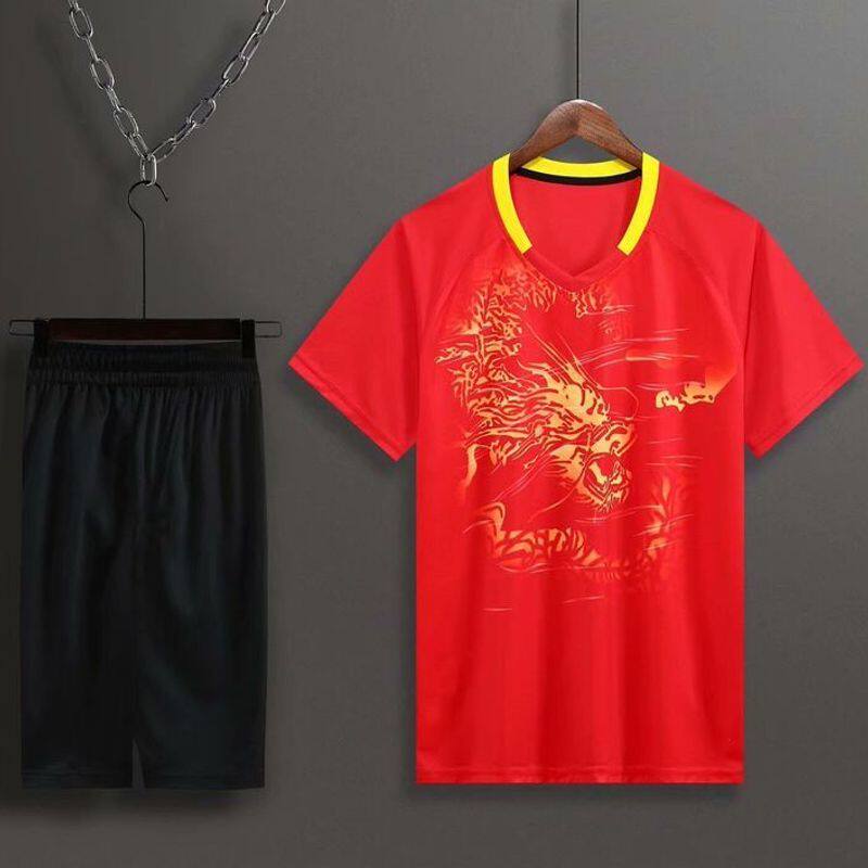 乒乓球服印字训练款套装比赛透气242夏运动休闲服吸汗羽毛球情侣